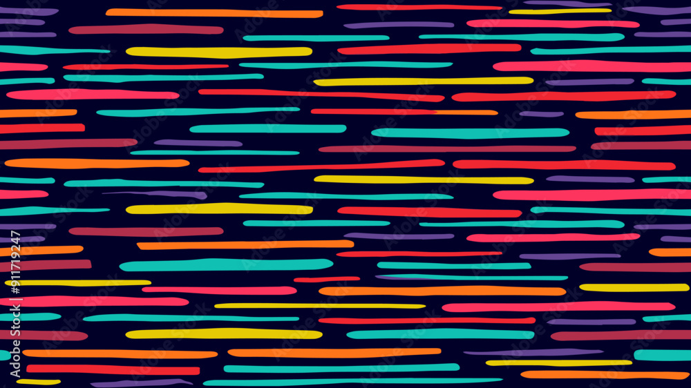 Neon lights road rays seamless pattern. Blue pink bright stripes geometric design. Horizontal lines strokes prints for textiles. Abstract futuristic vector illustration Neon lights road rays seamless pattern. Blue pink bright stripes geometric design. Horizontal lines strokes prints for textiles. Abstract futuristic vector illustration