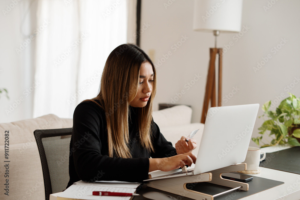 Woman Working On The Computer Woman Working On The Computer