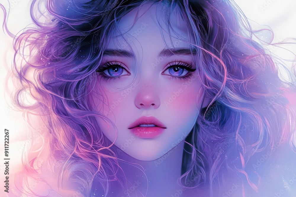 handdrawn anime girl with ethereal beauty flowing hair delicate features soft pastel palette dreamy background elegant linework emotive eyes whimsical and romantic style handdrawn anime girl with ethereal beauty flowing hair delicate features soft pastel palette dreamy background elegant linework emotive eyes whimsical and romantic style