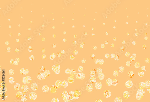 Light Orange vector template with circles.