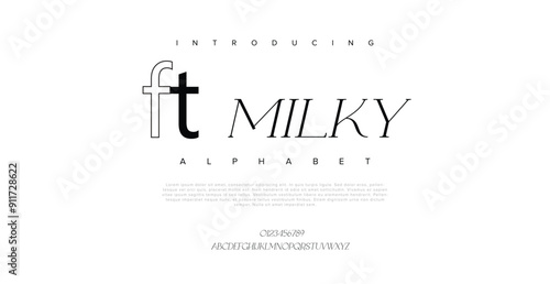 Milky  modern chic subtle font design