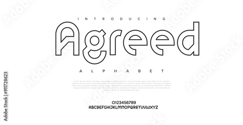 Agreed modern elegant subtle typography