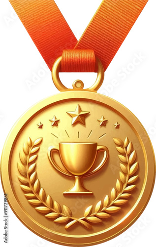 illustration of gold medal for sports competition