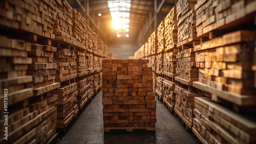 Wallpaper Mural stack of wood Torontodigital.ca