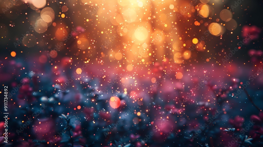 a blurry image of a field of flowers. a blurry image of a field of flowers.