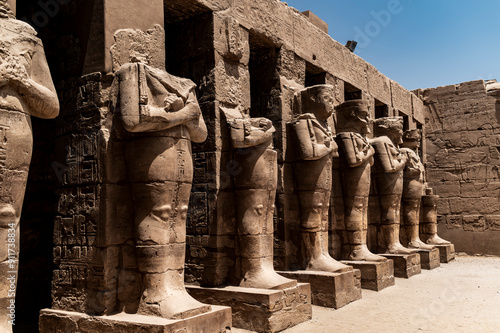 Ancient statues at Karnak Temple, travelling Egypt photo