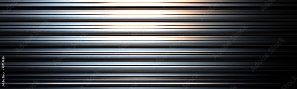 Seamless pattern of shiny metallic corrugated industrial roller shutter door with bright reflections Seamless pattern of shiny metallic corrugated industrial roller shutter door with bright reflections