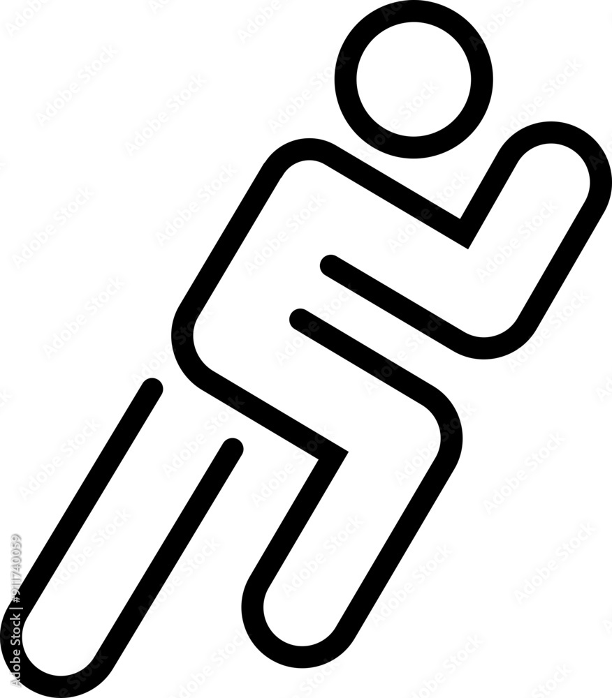 Runner icon. Linear symbol. Runner icon. Linear symbol.