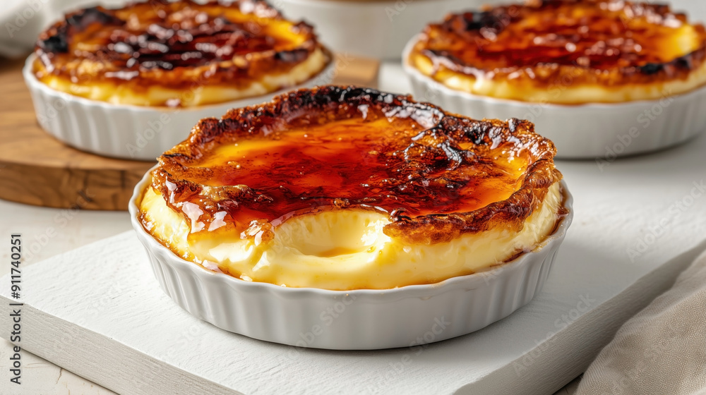 Traditional Spanish food Crema Catalana, a dessert similar to crꣃ洀攀 戀爀쌀»l꧃攀Ⰰ 昀攀愀琀甀爀椀渀最 愀 挀爀攀愀洀礀 挀甀猀琀愀爀搀 戀愀猀攀 琀漀瀀瀀攀搀 眀椀琀栀 愀 挀愀爀愀洀攀氀椀稀攀搀 猀甀最愀爀 挀爀甀猀琀 椀渀 挀攀爀愀洀椀挀 爀愀洀攀欀椀渀猀⸀ Traditional Spanish food Crema Catalana, a dessert similar to crꣃ洀攀 戀爀쌀»l꧃攀Ⰰ 昀攀愀琀甀爀椀渀最 愀 挀爀攀愀洀礀 挀甀猀琀愀爀搀 戀愀猀攀 琀漀瀀瀀攀搀 眀椀琀栀 愀 挀愀爀愀洀攀氀椀稀攀搀 猀甀最愀爀 挀爀甀猀琀 椀渀 挀攀爀愀洀椀挀 爀愀洀攀欀椀渀猀⸀