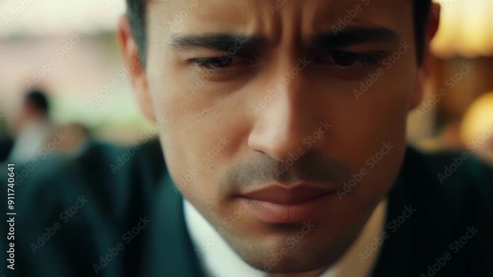 Closeup of a waiterwaitresss face as they apologize for a mistake their genuine concern evident. Closeup of a waiterwaitresss face as they apologize for a mistake their genuine concern evident.