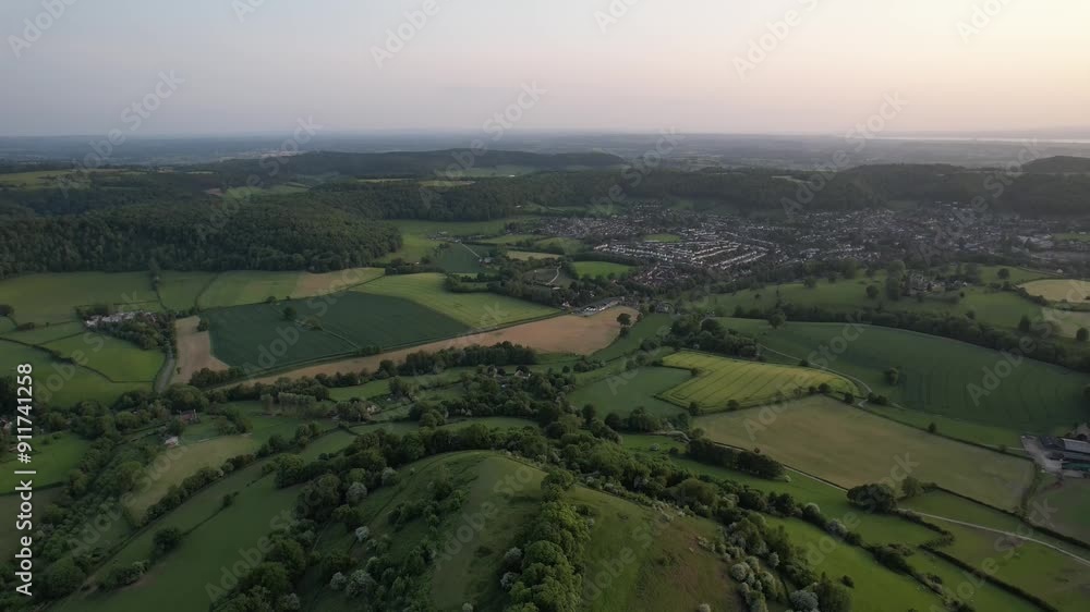 Aerial video over green spaces in Downham Hill Dursley Aerial video over green spaces in Downham Hill Dursley
