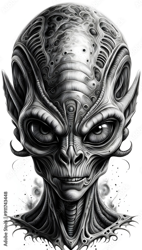 Obraz premium Black & Grey Tattoo Design 