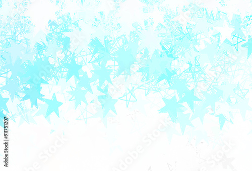 Light Green vector backdrop with small and big stars.