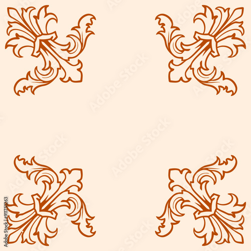 engraving frame premium vector design