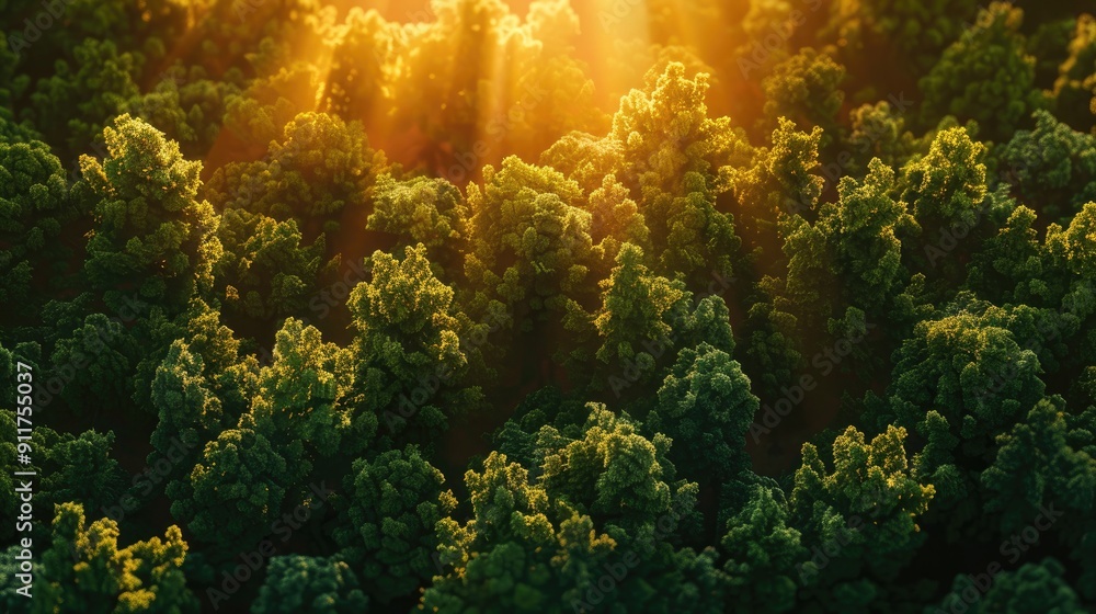 Tree tops on summer nature on sunset. Tree tops on summer nature on sunset.