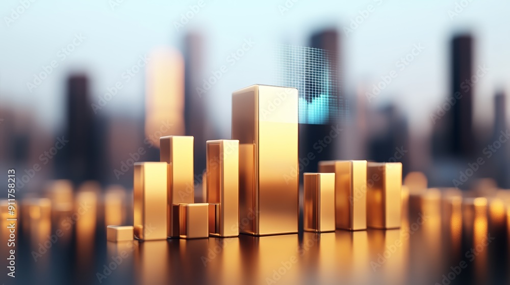 Virtual gold exchange, floating holograms, modern financial district, selective focus on foreground, copy space for text, ultra HD, Virtual gold exchange, floating holograms, modern financial district, selective focus on foreground, copy space for text, ultra HD,