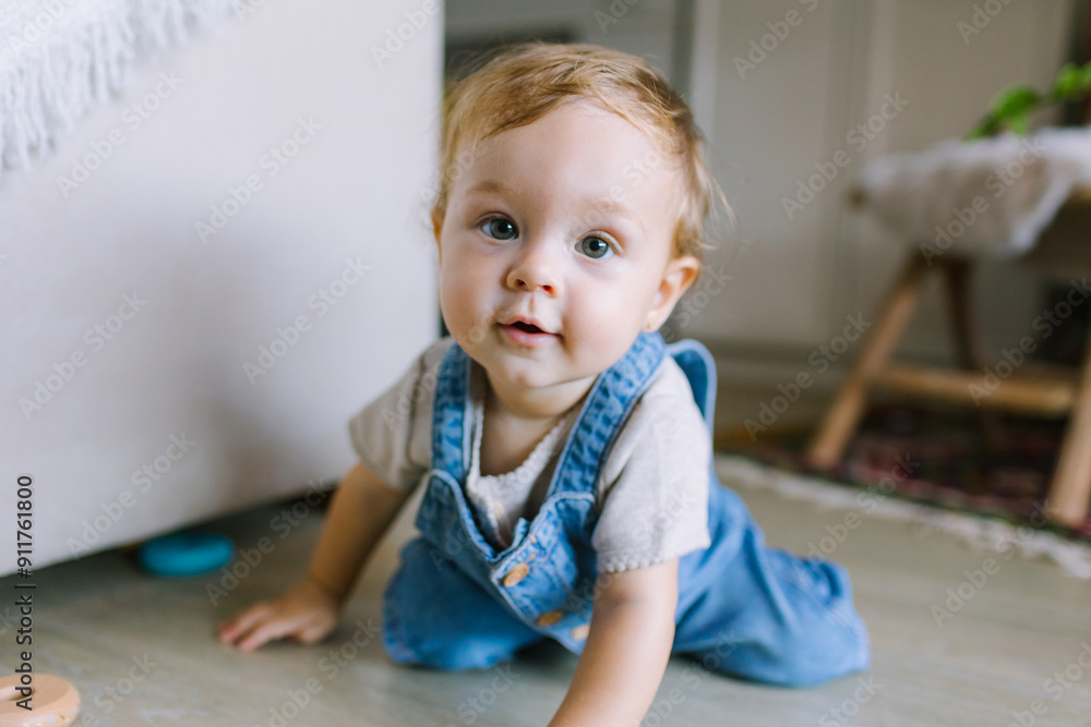 Baby Crawling on Floor Baby Crawling on Floor