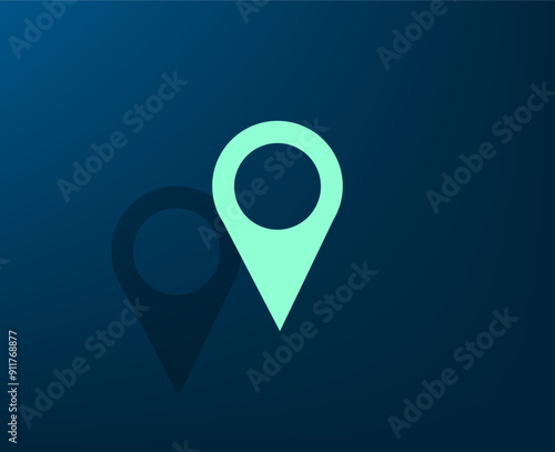 Free Download Vector dark color icon with shadow on blue background - GFXLoad