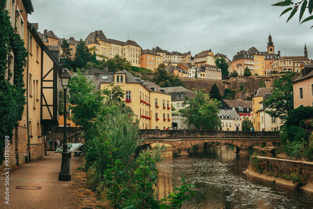 Luxembourg. Capital. Old city. Roofs. Houses Luxembourg. Capital. Old city. Roofs. Houses