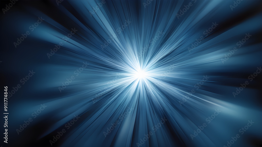 Blurred blue zoom perspective background. Abstract soft explosion effect. Generative AI Blurred blue zoom perspective background. Abstract soft explosion effect. Generative AI