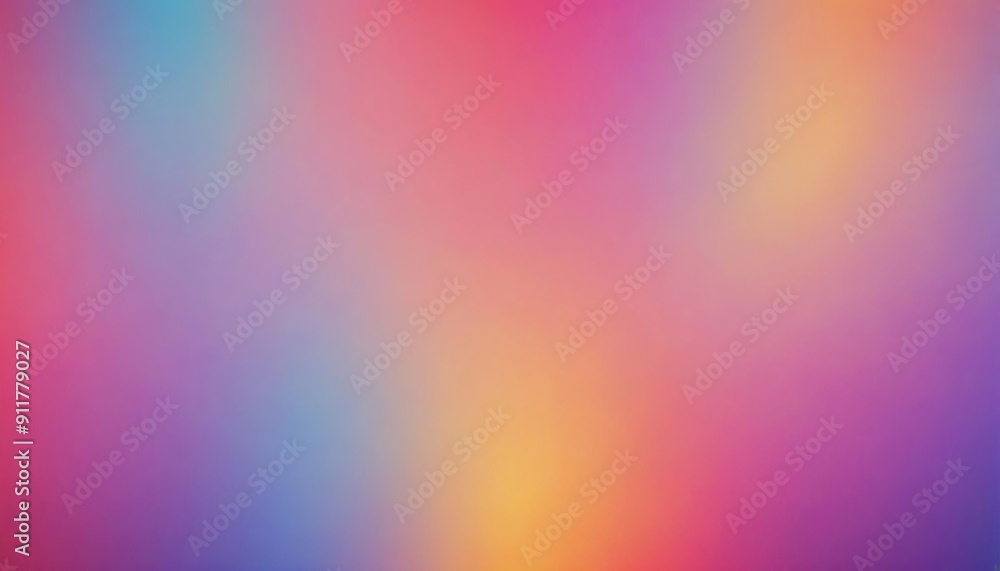 Obraz premium abstract blurred retro grainy color gradient background pink blue yellow purple orange red noise texture banner with dynamic effect created with generative ai