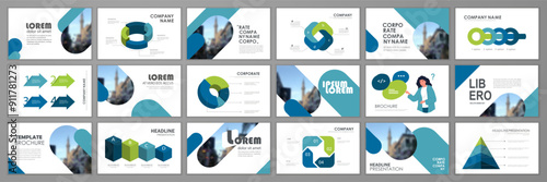 Abstract business brochure set
