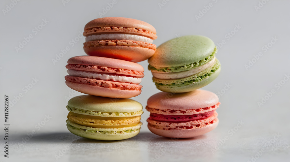 colorful macaroons on wooden background colorful macaroons on wooden background