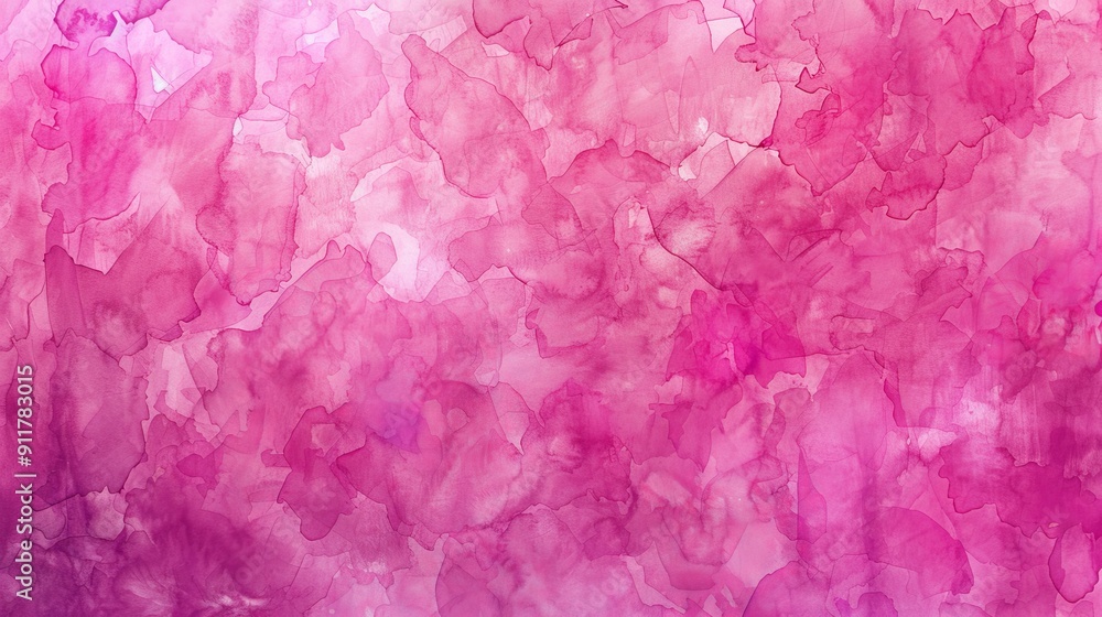 Abstract pink watercolor background with textures