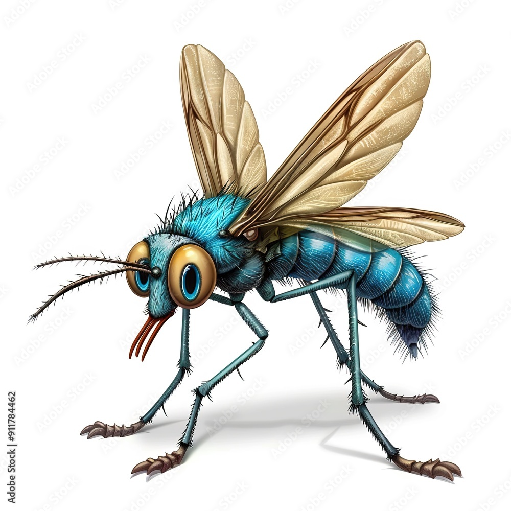 Fototapeta premium Mosquito Country animal fashion cartoon isolated whitebackground 16:9
