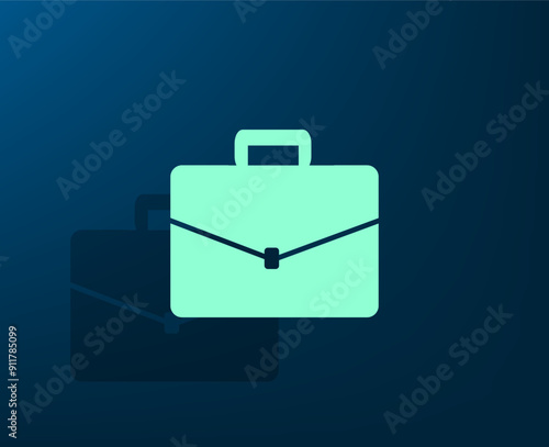 Vector dark color icon with shadow on blue background