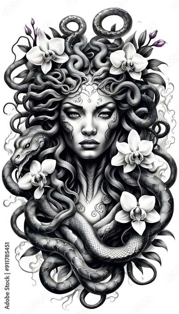 Fototapeta premium Black & Grey Tattoo Design