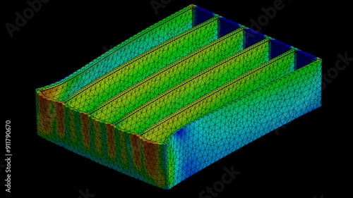 Mechanic simulation engineering - Stress and breakpoint analysis of shelf under force and moment conditions photo