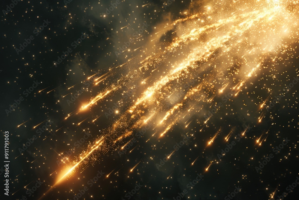 Fototapeta premium A close-up shot of a firework exploding in the night sky