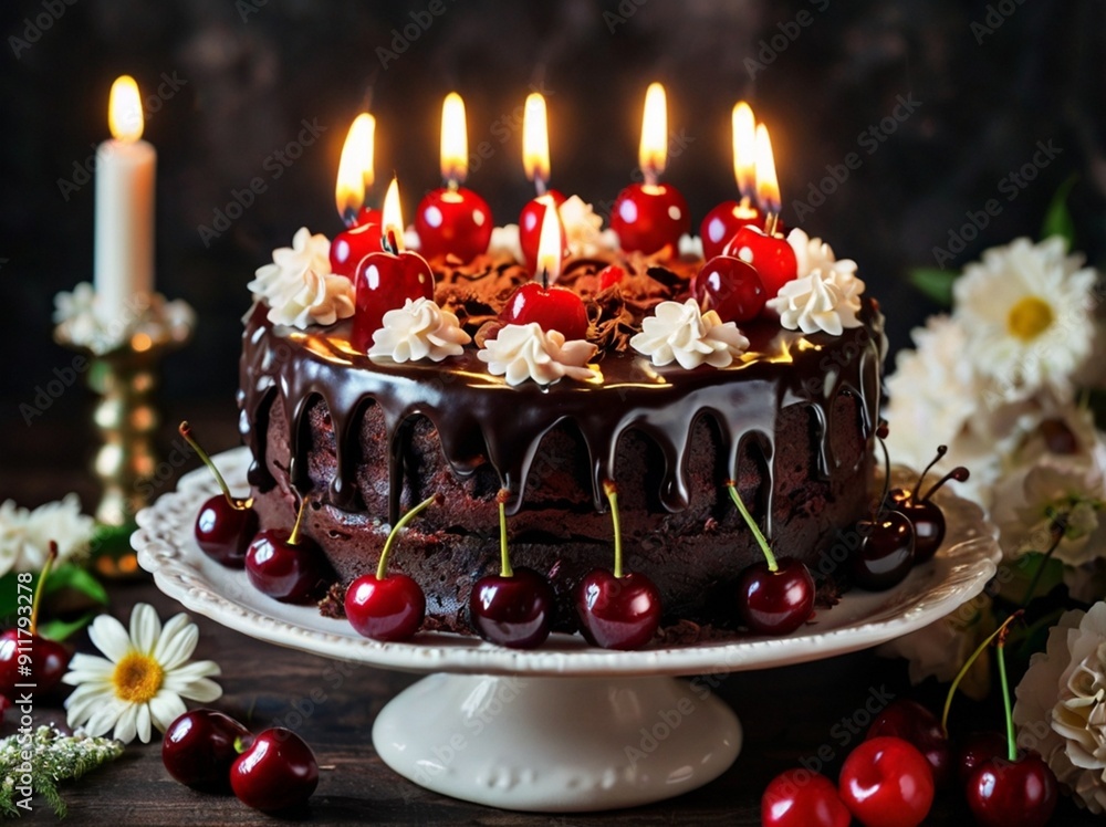 christmas cake with candles christmas cake with candles