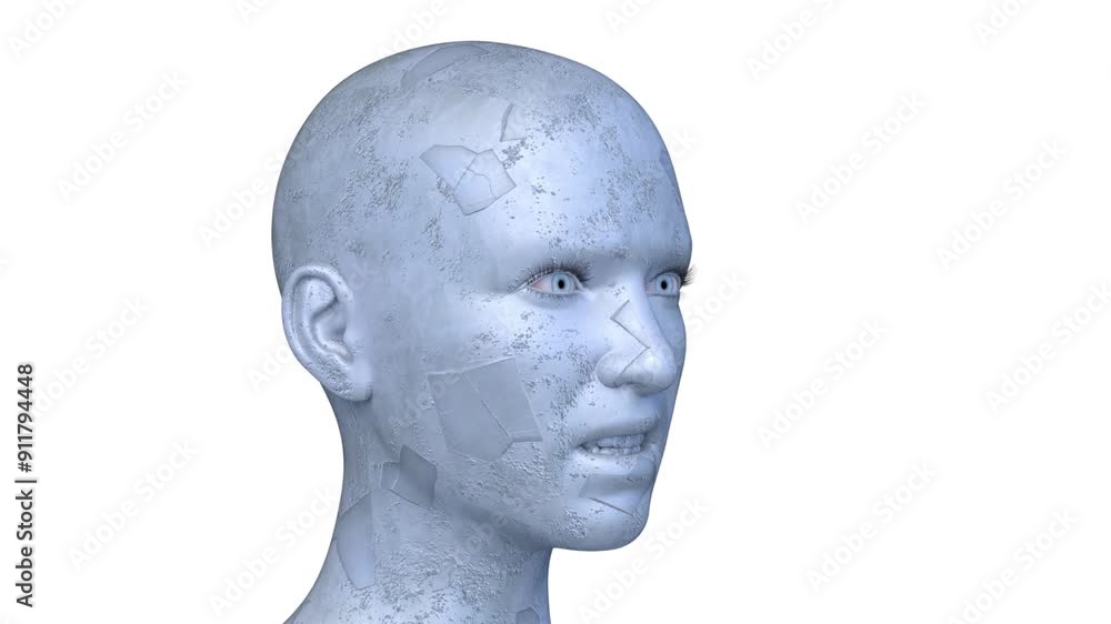 女性の顔アップ 3DCGレンダリング 女性の顔アップ 3DCGレンダリング