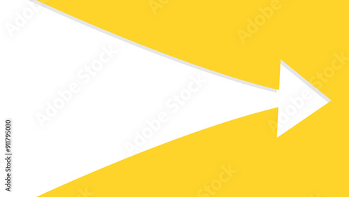 A large white arrow pointing to the right on a yellow background with shadow effects. Paper cut style arrow background, Free Download A large white arrow pointing to the right on a yellow background with shadow effects. Paper cut style arrow background, - GFXLoad