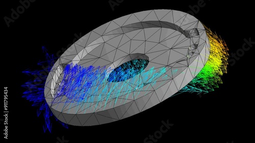 Mechanic simulation engineering - Stress and breakpoint analysis of mechanical part under force and moment conditions photo