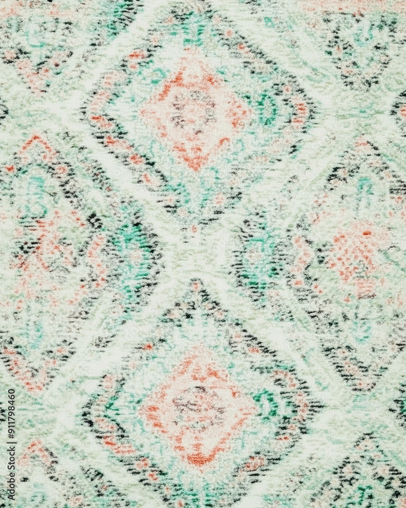 Fototapeta premium Soft Pastel Diamond Patterned Textile Background.