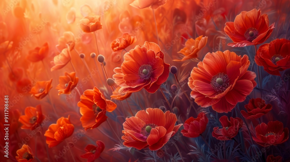 floral photography, red flower petals sway elegantly in the breeze, creating a beautiful portrait of summers natural charm with their vivid hues floral photography, red flower petals sway elegantly in the breeze, creating a beautiful portrait of summers natural charm with their vivid hues