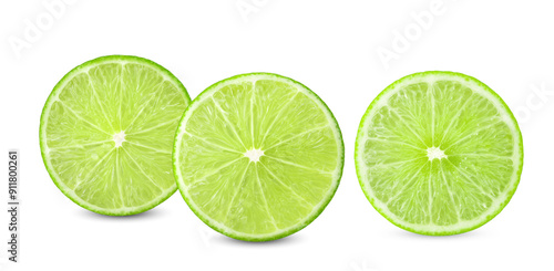 Wallpaper Mural A half of slice lime isolated on white background Torontodigital.ca