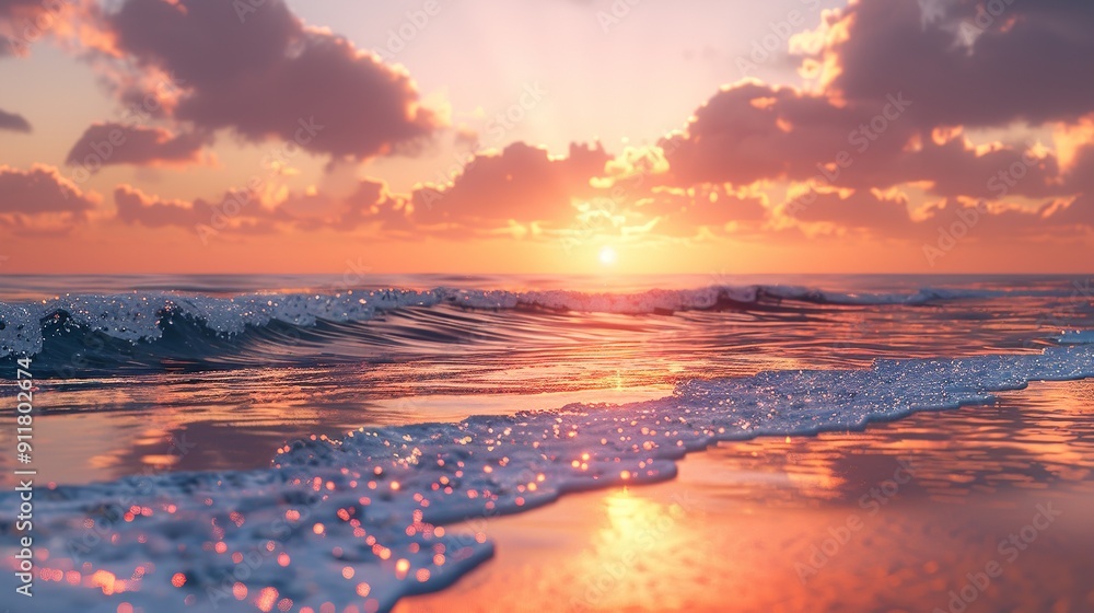 Sunset on the Beach: 3D Paint 8K Realistic Lighting Sunset on the Beach: 3D Paint 8K Realistic Lighting