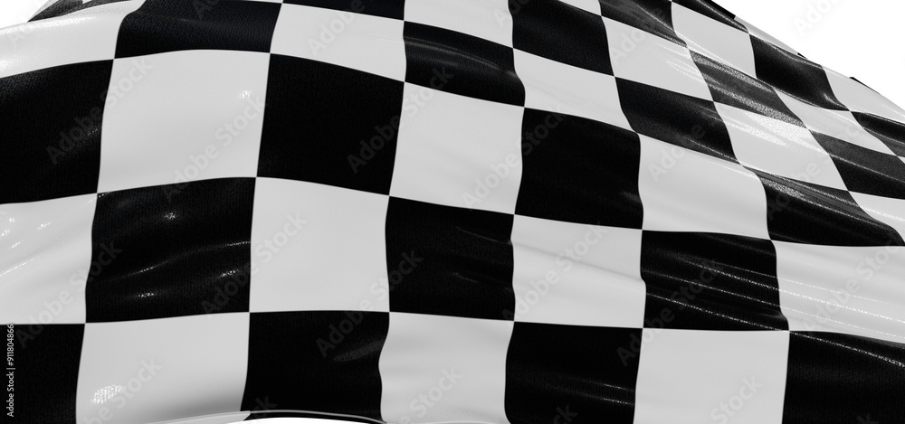 Obraz premium Black and white flag