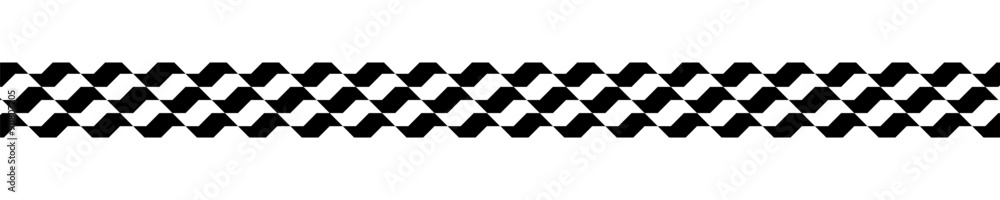 Border with Sao Paulo sidewalk print. Famous beach pavement in Brazil. Repeated black and white texture in Portuguese pavement style. Wall or floor mosaic tile background. Vector graphic illustration. Border with Sao Paulo sidewalk print. Famous beach pavement in Brazil. Repeated black and white texture in Portuguese pavement style. Wall or floor mosaic tile background. Vector graphic illustration.