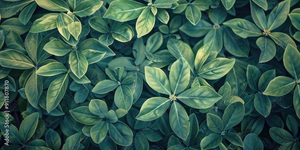 Closeup of lush green leaves. Closeup of lush green leaves.