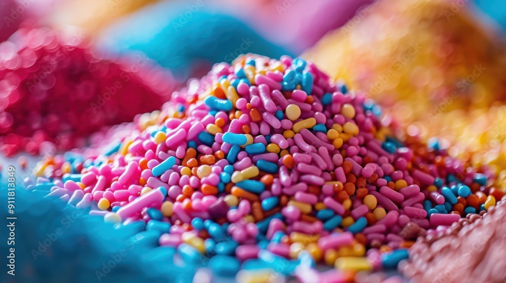 Colorful sprinkles. AI. Colorful sprinkles. AI.