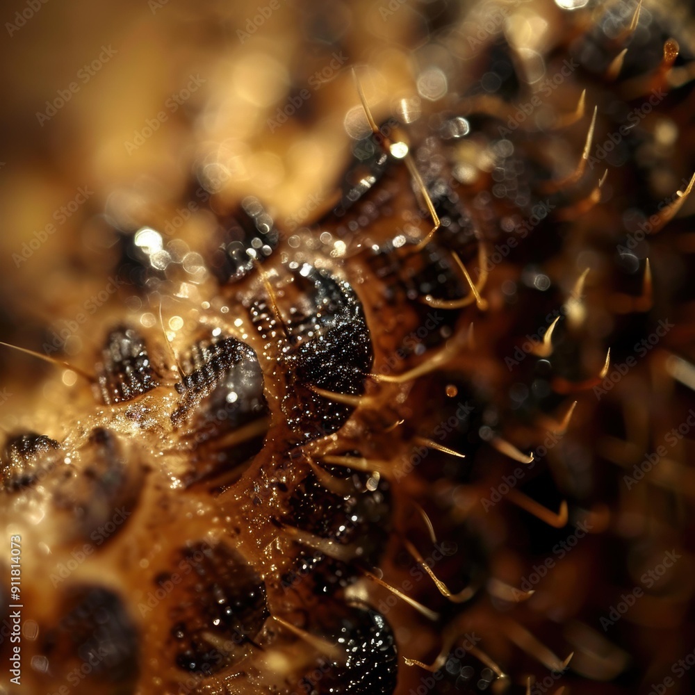 Close-up of a textured surface with small, shiny bumps. AI. Close-up of a textured surface with small, shiny bumps. AI.