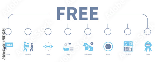 free banner web icon vector illustration concept