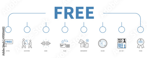 free banner web icon vector illustration concept
