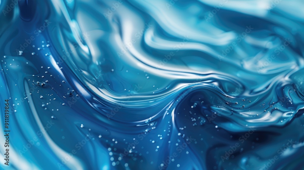 A close-up shot of a blue liquid substance with details A close-up shot of a blue liquid substance with details