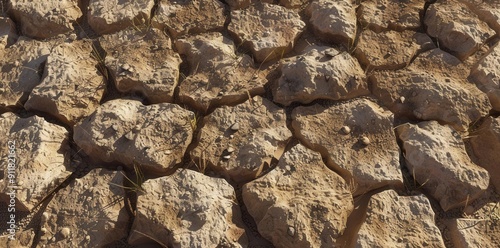 Barren Wasteland. Dry, arid, and desert-like soil texture concept photo